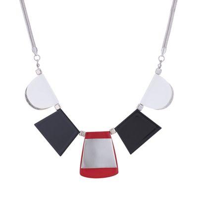 Designer multi shape block necklace